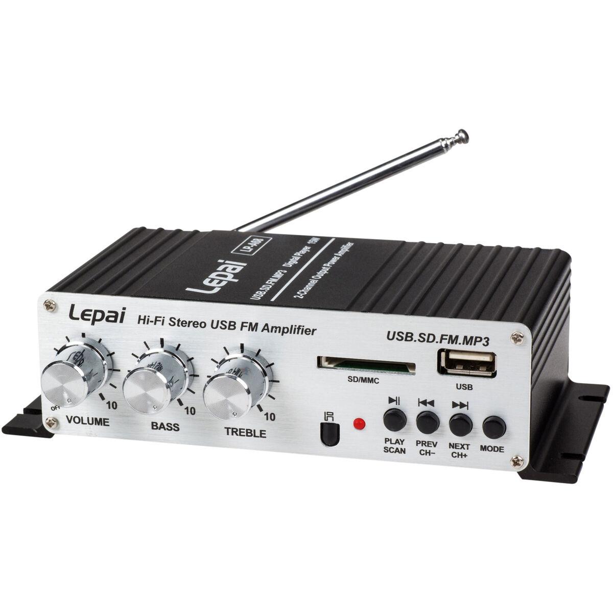 Lepai LP-A68 2 x 15W Mini Amplifier with Remote USB MP3 Media Card FM